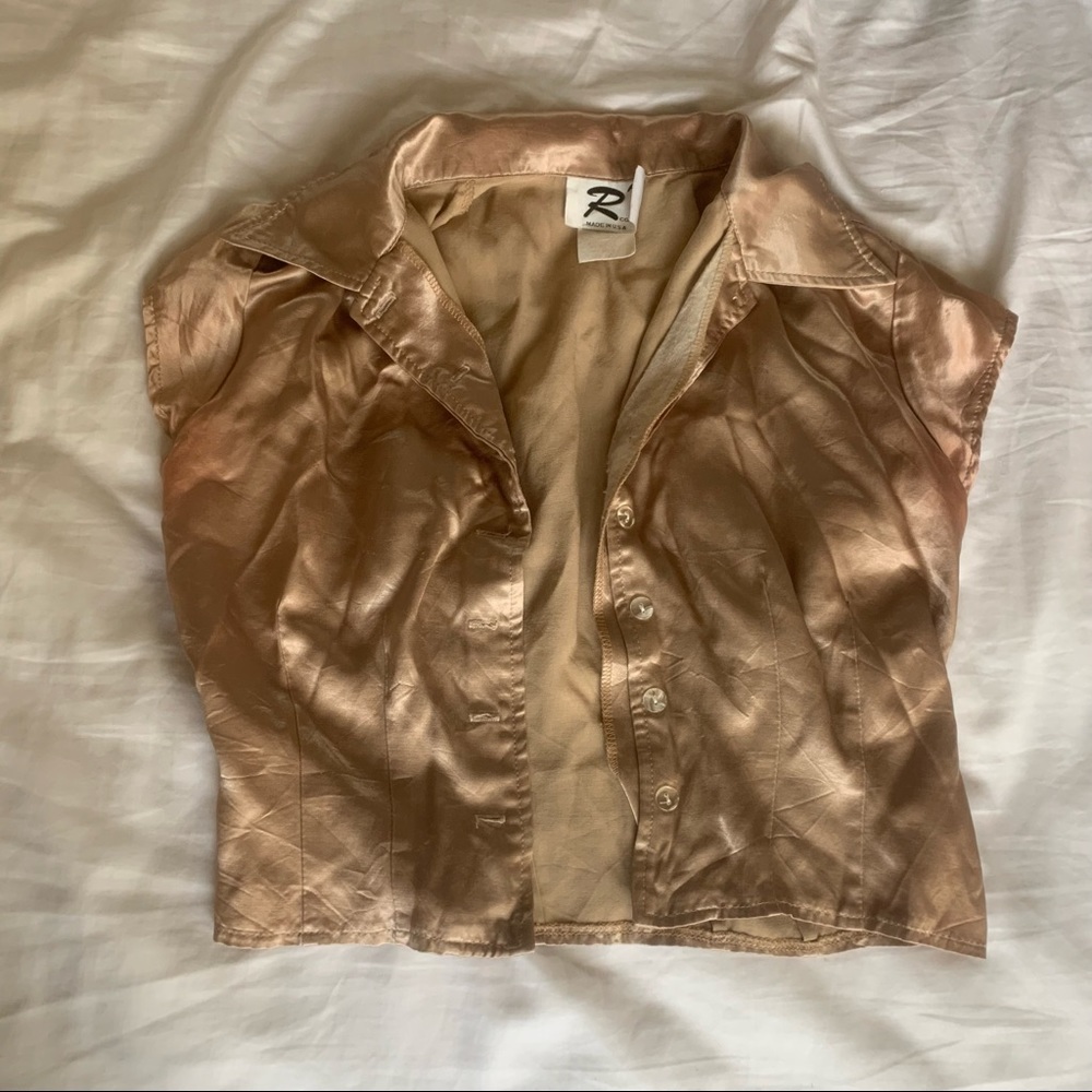 Vintage Champagne Crop Top